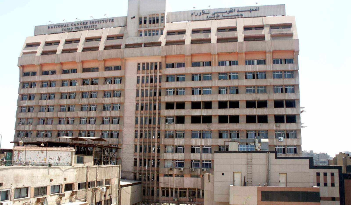 Technicians performing electromechanical system maintenance at the National Cancer Institute, Fum El-Khalig