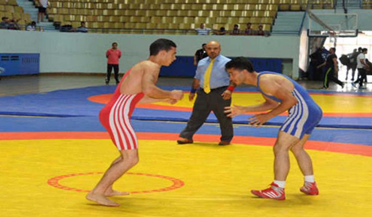Professional security team providing protection at the Republic Wrestling Championship in El-Haikstep, Arab Institution.