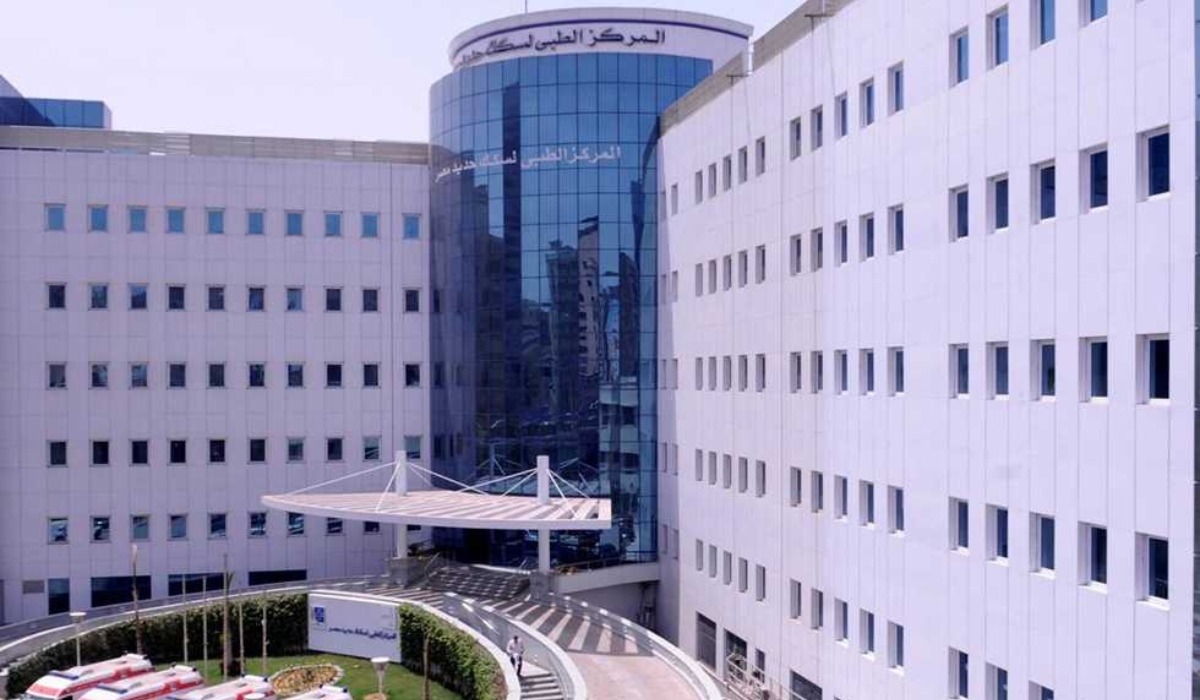 Technicians performing HVAC and electromechanical systems maintenance at the Egyptian National Railways Medical Center in Ramses